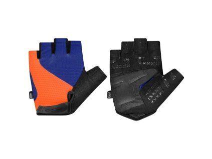 EXPERT Pánske cyklistické rukavice, modro-oranžové, veľ. L (Veľkosť L)