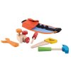 Detské drevené pracovné náradie s opaskom – 9 ks, od 3 rokov