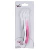 Mäkké jedálenské lyžičky Bo Jungle – 3 ks, odtiene White/Pink/Grey