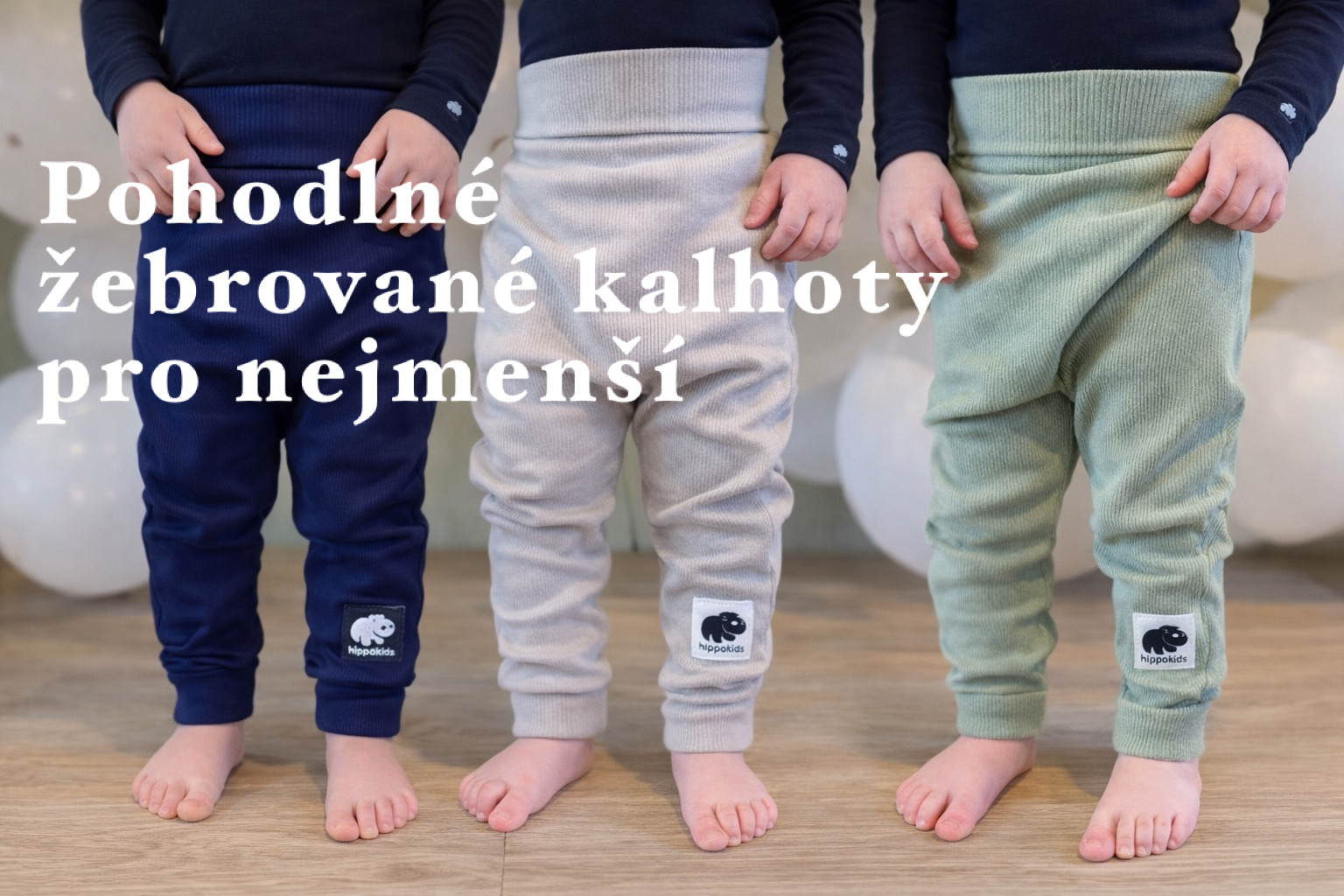 Žebrované tepláčky pro nejmenší