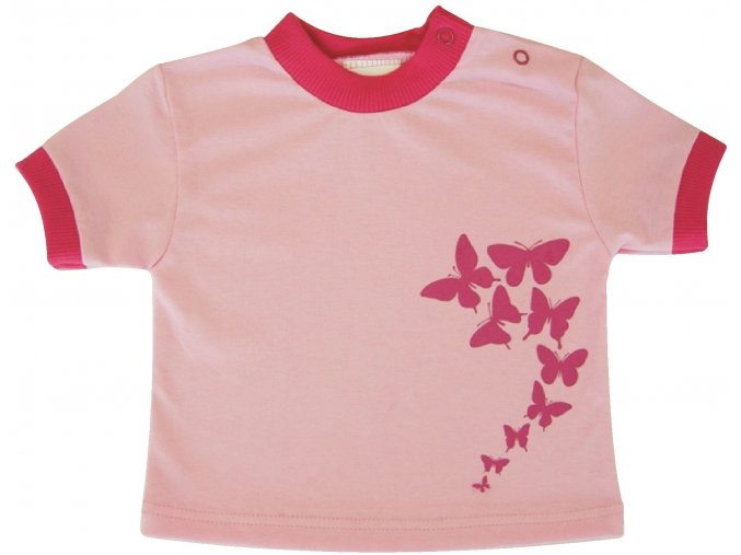 Dětské triko Motýl sv.růžová