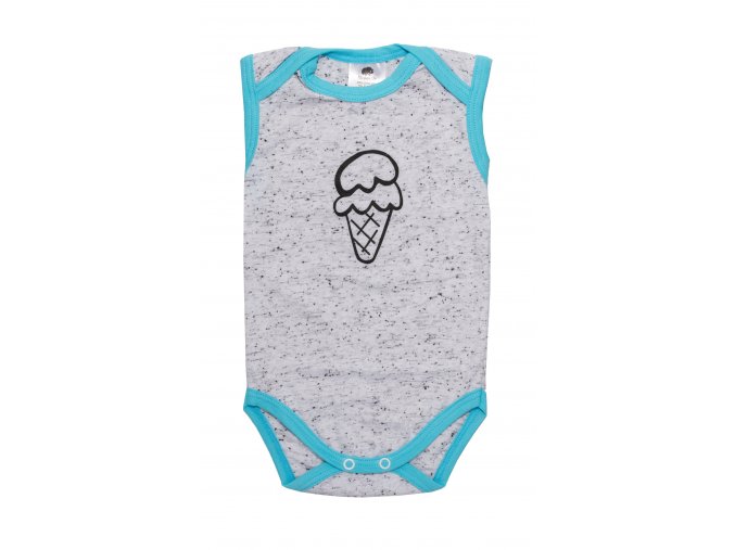 Kojenecké body tílko pro miminka Ice Cream Blue HIPPOKIDS