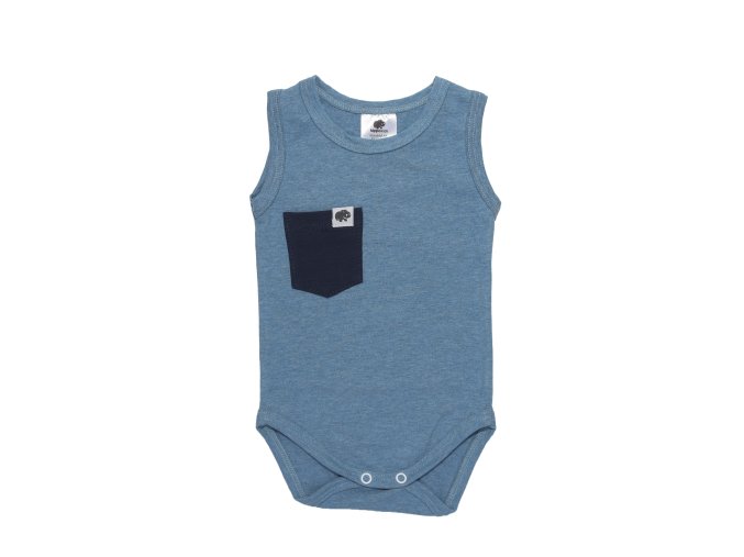 Kojenceké body tílko pro miminka Blue HIPPOKIDS