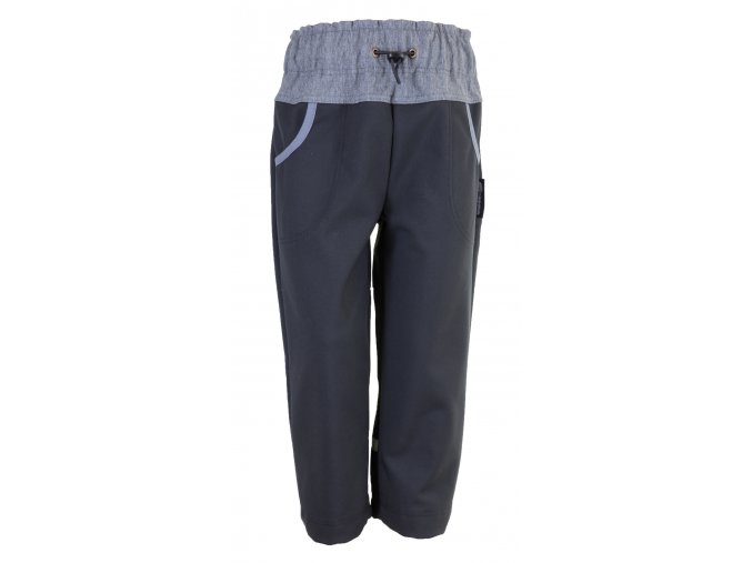 Oblečení pro miminka zimní softshellové kalhoty Reflex easy šedé. Kojenecké a dětské zimní softshellové kalhoty s šedým stahovacím pasem pro vaše děti a miminka. Softshell je zateplen fleesem (2)