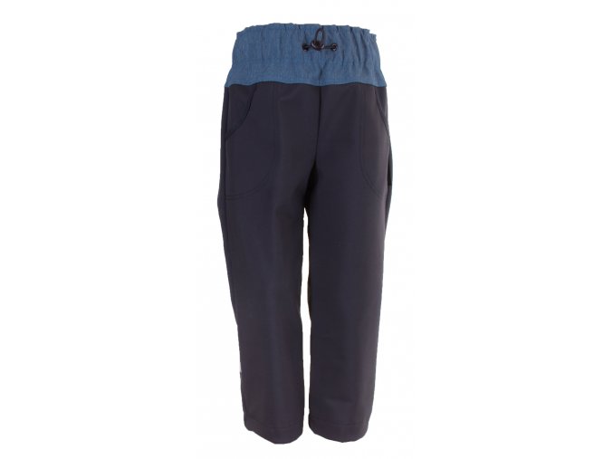 Zimní softshellové kalhoty Dark blue. Zateplené kojenecké a dětské kalhoty zateplené fleesem. Oblečení pro miminka, kojenecké soupravy, body, tepláčky, bunda a kalhoty. Vyrobeny v Česku.