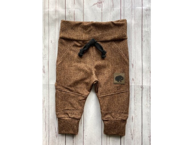 Kojenecké poloduopačky Jeans hnědé