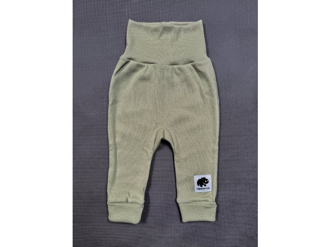 Rostoucí tepláčky Stripe olivová