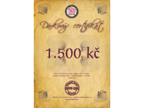 Dárkový certifikát 1.500 Kč