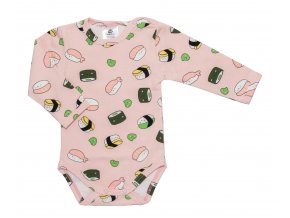 Kojenecké bodyčko pro miminka, bodycko pro miminka sushi růžové