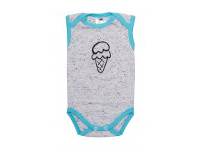 Kojenecké body tílko pro miminka Ice Cream Blue HIPPOKIDS