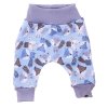 Zateplené polodupačky Fox blue. Zateplené kojenecké a dětské tepláčky zateplené chloupkem. Oblečení pro miminka, kojenecké soupravy, body, tepláčky, bundy, polodupačky s motivem zvířátek. Vyrobeno v Česku.