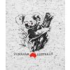 Kojenecké body s dlouhým rukávem Pomoc Austrálii. Oblečení pro miminka, kojenecké a dětské body a tričko. Kvalitní české oblečení. Koala, klokan, ptakopysk, velbloud, Austrálie. Pomoc při požárech. Detail.