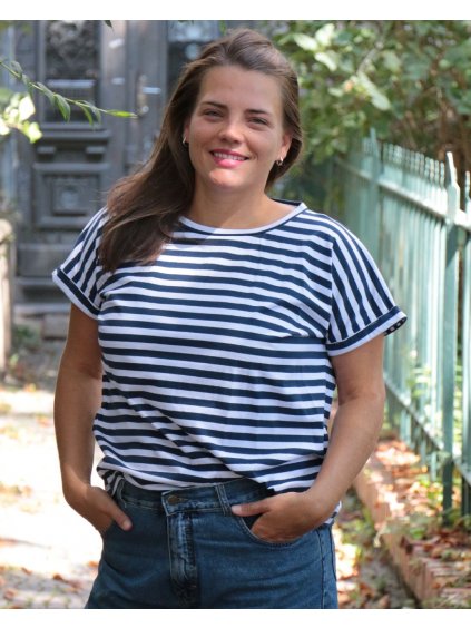 HIPSTR Tee 1 - modrý proužek