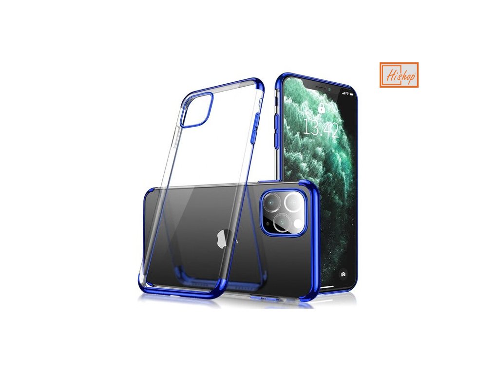 eng pm Clear Color Case Gel TPU Electroplating frame Cover for iPhone 11 blue 59862 1