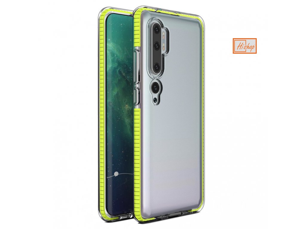 eng pl Spring Case clear TPU gel protective cover with colorful frame for Xiaomi Mi Note 10 Mi Note 10 Pro Mi CC9 Pro yellow 59144 1