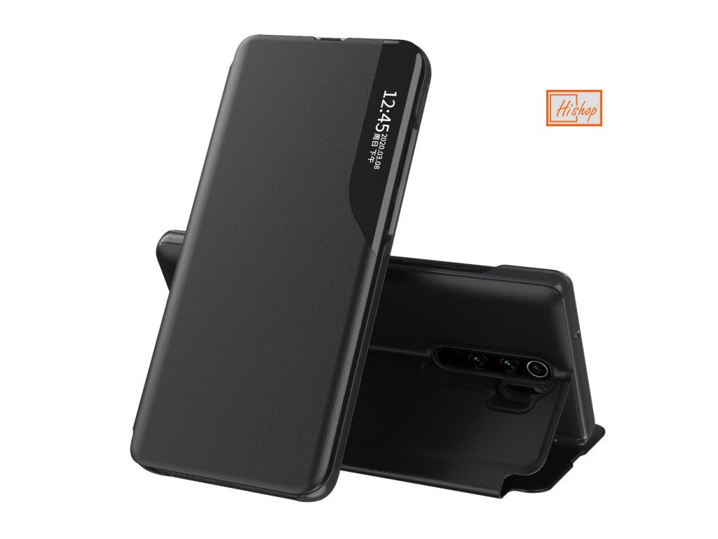 eng pl Eco Leather View Case elegant bookcase type case with kickstand for Xiaomi Redmi Note 8 Pro black 63677 1