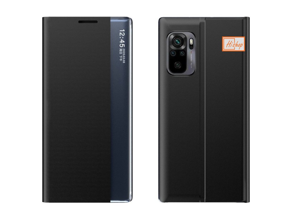 eng pl Sleep Case Bookcase Type Case with Smart Window for Xiaomi Redmi Note 10 Redmi Note 10S black 70779 2