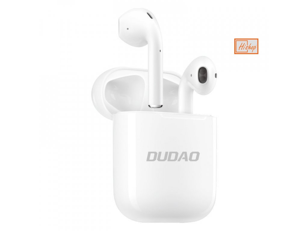 Dudao Bezdrátová sluchátka do uší TWS Bluetooth 5.0 bílá (U10H) - Hi-Shop