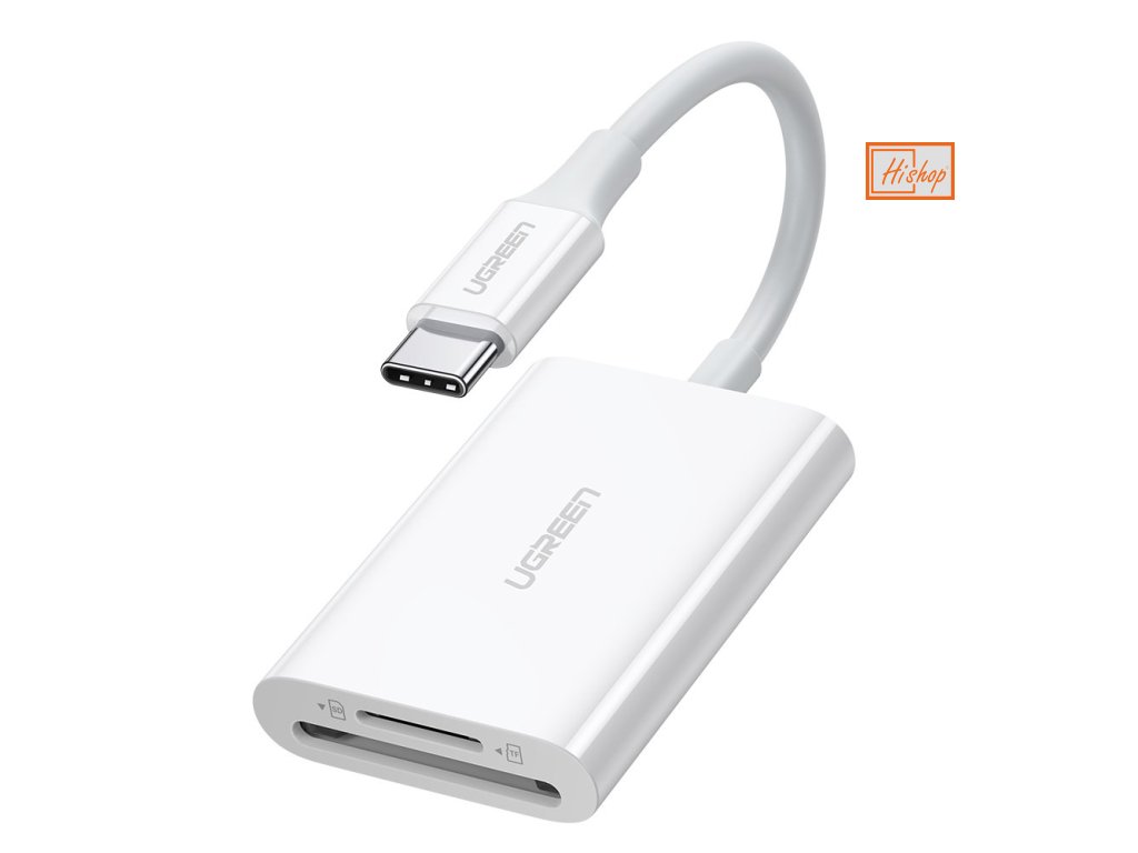 eng pl Ugreen memory card reader OTG SD 4 0 micro SD TF 4 0 UHS II UHS 2 280 MBps to USB Type C 3 2 Gen 1 white CM265 60724 61910 6