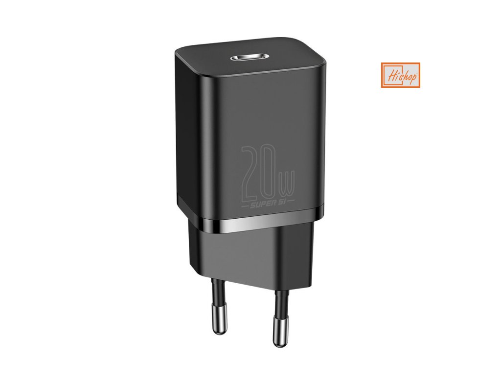 eng pl Baseus Super Si 1C fast wall charger USB Type C 20 W Power Delivery black CCSUP B01 69037 1