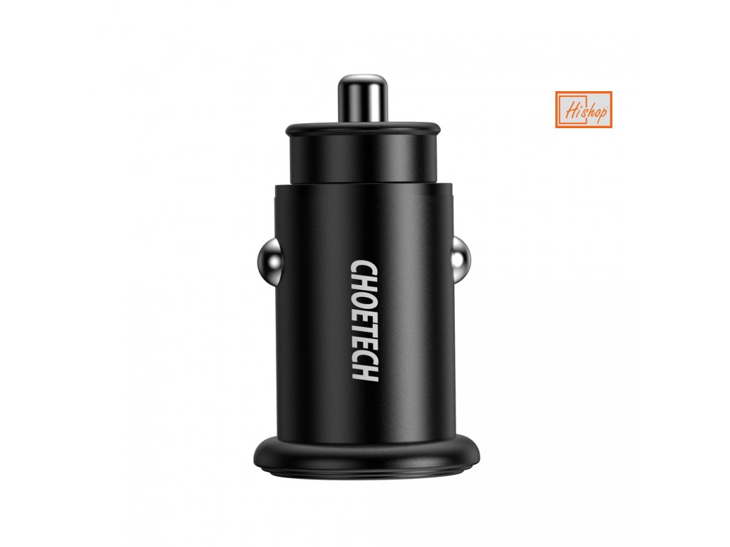 eng pl Choetech dual port fast car charger PD USB Type C QC3 0 USB A 30W 5A black TC0006 79961 1