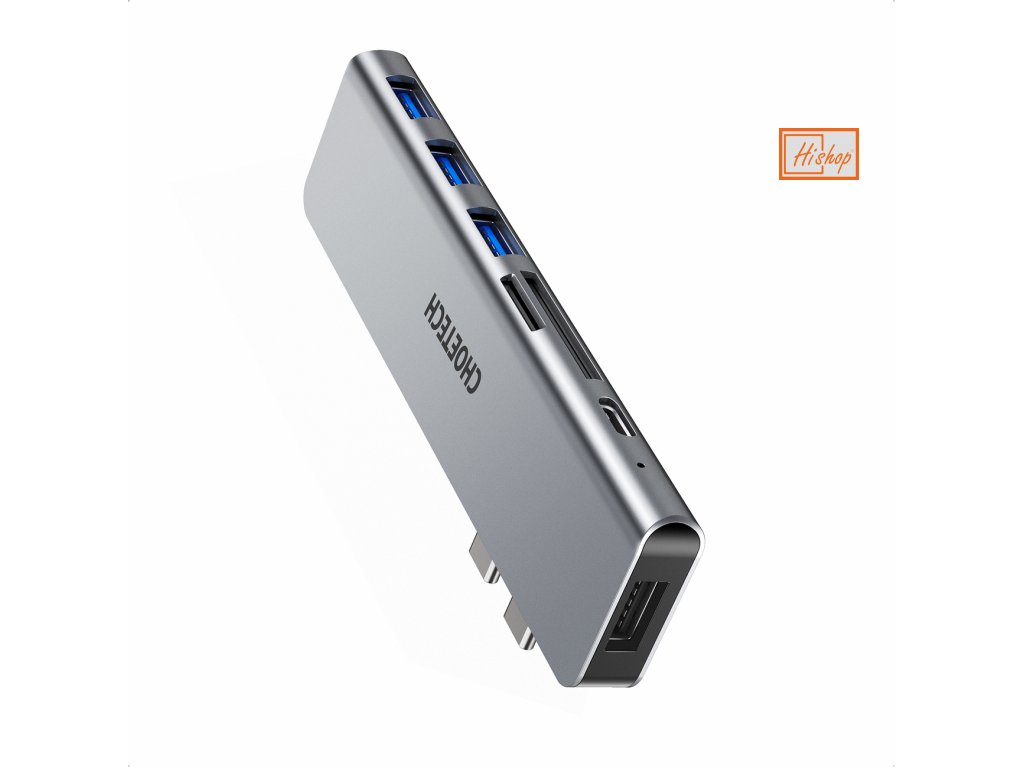 eng pl Choetech Docking Station for Apple MacBook Pro MacBook Air Adapter HUB USB Type C 7w2 100W PD gray HUB M23 89349 1