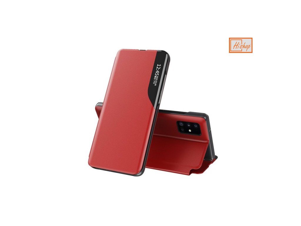 eng pm Eco Leather View Case elegant bookcase type case with kickstand for Huawei P40 red 63634 1
