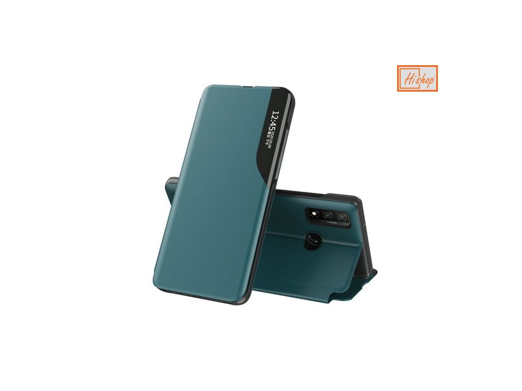 eng pm Eco Leather View Case elegant bookcase type case with kickstand for Huawei P40 Lite green 63643 1