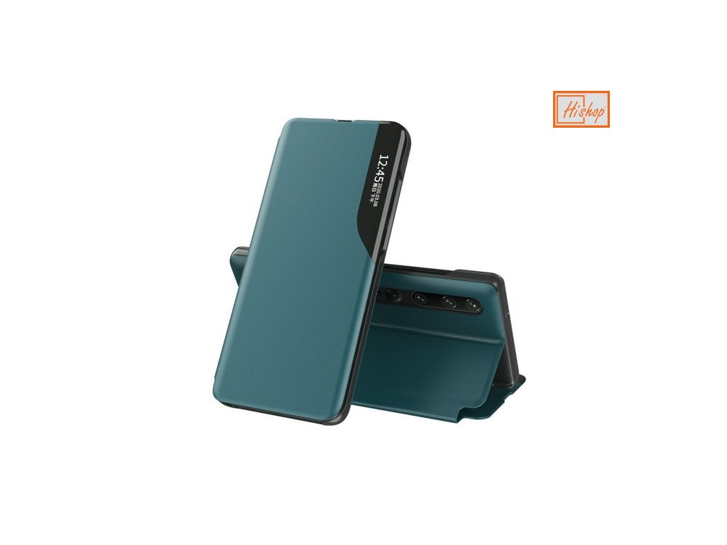 eng pm Eco Leather View Case elegant bookcase type case with kickstand for Xiaomi Mi 10 Pro Xiaomi Mi 10 green 63691 1