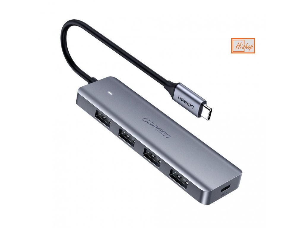 eng pl Ugreen HUB USB Type C splitter 4x USB 3 2 Gen 1 with USB Type C power port gray CM219 70336 64266 1