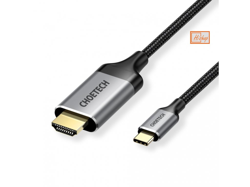 eng pl Choetech unidirectional cable adapter USB Type C Male to HDMI Male 4K 60Hz 2m black CH0021 BK 74110 1