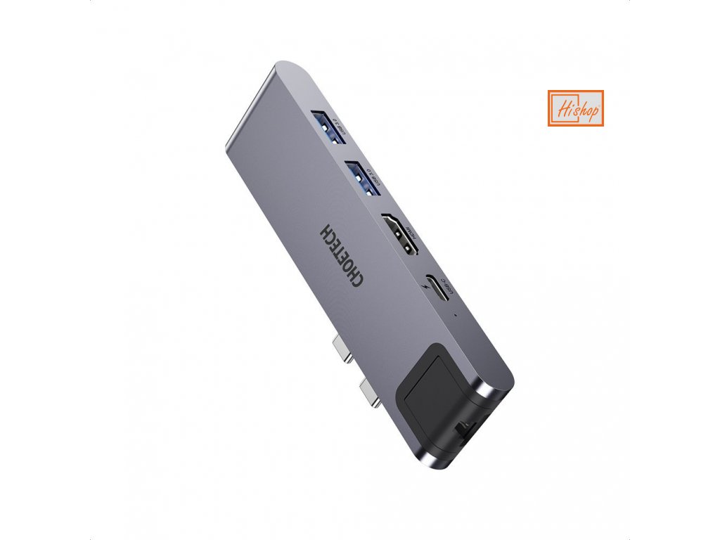 eng pl Choetech docking station for Apple MacBook Pro adapter HUB USB Type C 7in2 100W PD gray HUB M24 74113 1