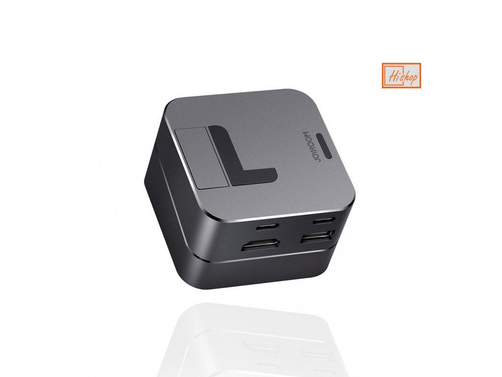 eng pl Joyroom Multifunctional Hub USB Type C USB 3 0 RJ45 HDMI USB Type C Thunderbolt for MacBook Pro gray S H121 Gray 73283 1