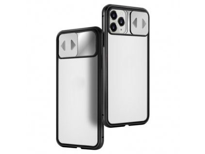 pol pm Wozinsky Magnetic Cam Slider Case magnetyczne etui 360 na caly telefon szklo na ekran oslona na aparat iPhone 11 Pro czarny 61804 16