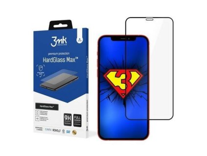 eng pm 3MK HardGlass Max iPhone 12 Mini 5 4 czarny black FullScreen Glass 65401 1