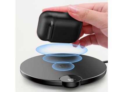 eng pm Baseus AirPods Wireless Charger Case Silicone Protective Box with Wireless Charging Function for Apple AirPods headphones WIAPPOD 01 black 46395 19