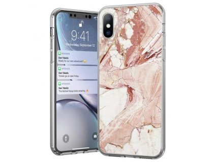 pol pl Wozinsky Marble zelowe etui pokrowiec marmur iPhone XS iPhone X rozowy 53509 1