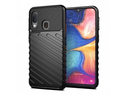 pol pl Thunder Case elastyczne pancerne etui pokrowiec Samsung Galaxy A20e czarny 56360 1
