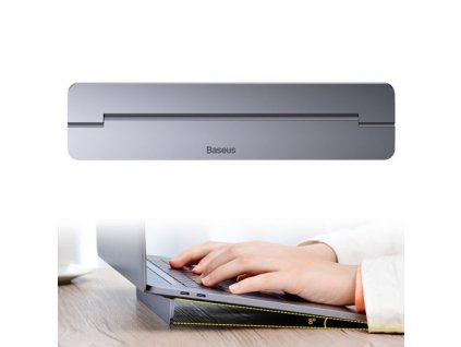 eng pm Baseus self adhesive aluminum laptop stand slim and thin dark gay SUZC 0G 59664 20