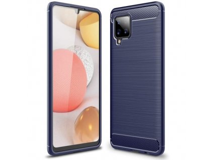 pol pm Carbon Case elastyczne etui pokrowiec Samsung Galaxy A42 5G niebieski 65504 1