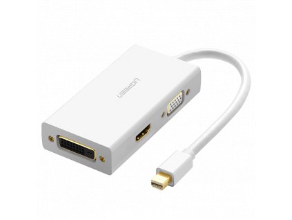 eng pl Mini DisplayPort to HDMI VGA DVI Adapter UGREEN MD114 White 18226 3