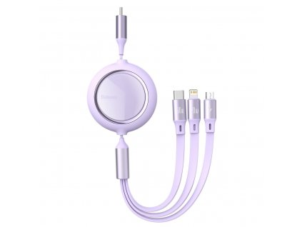 eng pl USB C cable 3in1 Baseus Bright Mirror to micro USB USB C Lightning 100W 1 2m purple 21046 11