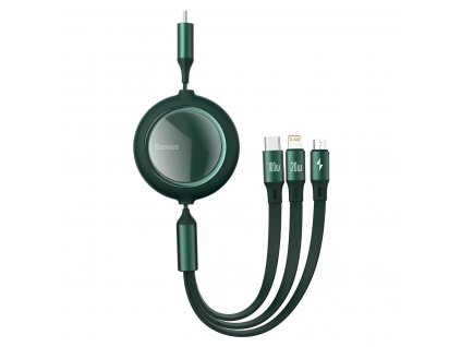 eng pl USB C cable 3in1 Baseus Bright Mirror to micro USB USB C Lightning 100W 1 2m green 21047 7