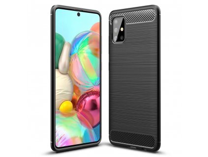 eng pl Carbon Case Flexible Cover TPU Case for Samsung Galaxy A51 black 56554 1
