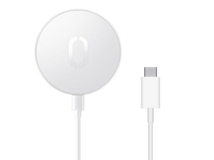 eng pl Joyroom wireless Qi charger 15 W for iPhone MagSafe compatible USB Type C cable white JR A28 71470 1