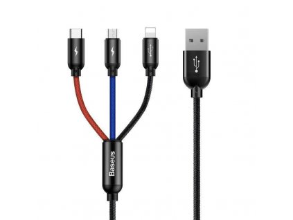 pol pl Kabel USB Baseus 3w1 USB C Lightning Micro 3A 1 2m Czarny 21022 1
