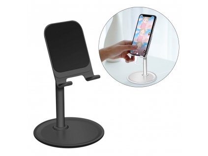 eng pl Telescopic Desktop Bracket phone tablet holder black K3S 62962 1