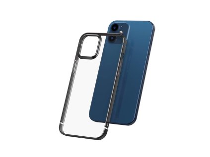 eng pl Baseus Shining Case Flexible gel case with a shiny metallic frame iPhone 12 Pro iPhone 12 Starshine black ARAPIPH61P MD01 64068 1 (1)