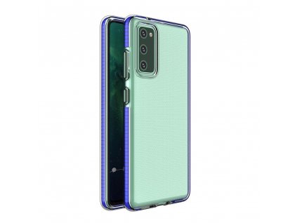 eng pl Spring Case clear TPU gel protective cover with colorful frame for Xiaomi Redmi Note 10 Redmi Note 10S dark blue 70670 1