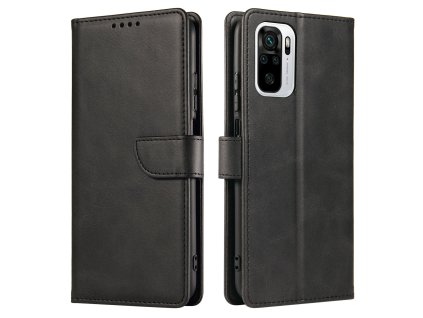 eng pl Magnet Case elegant bookcase type case with kickstand for Xiaomi Redmi Note 10 5G Poco M3 Pro black 72873 3